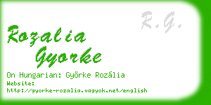 rozalia gyorke business card