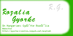 rozalia gyorke business card